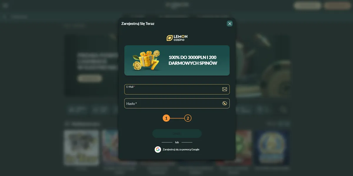 Rejestracja w kasynie online